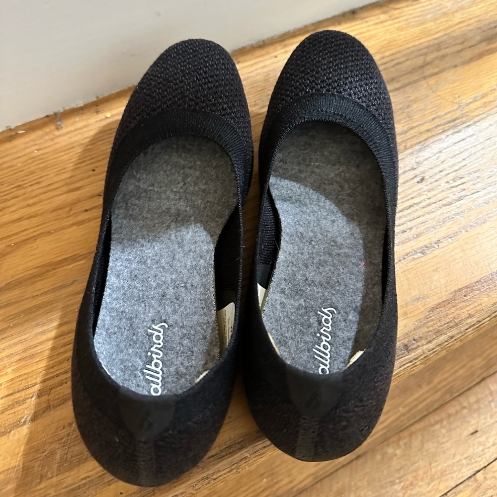 Allbirds Black Tree breezers Woven Ballet Flats sz 7.5.